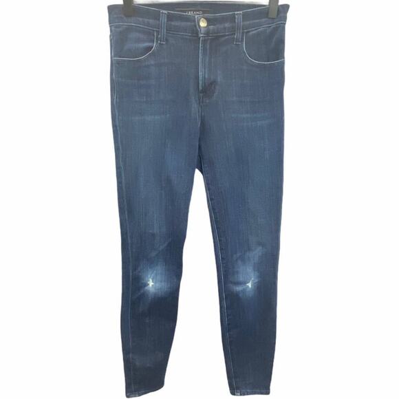 J Brand Alana Cropped Skinny Jeans Size 26 Blue High Rise Stretch Denim Cotton - Picture 2 of 11